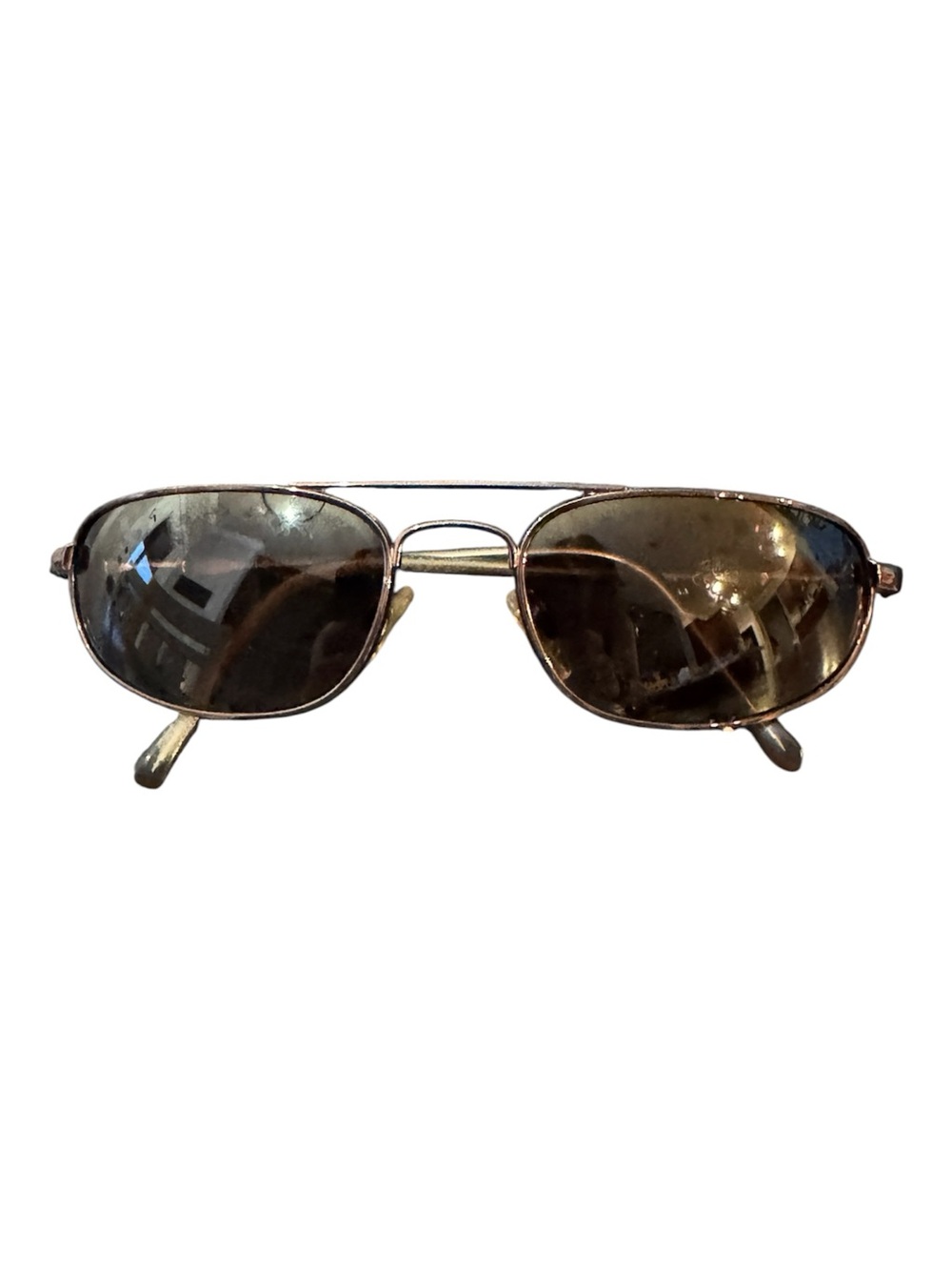 Vintage Maui Jim Polarized Aviator Sunglasses Italy Orig $279 Bronze Gold